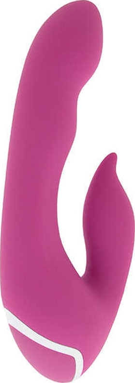 Vibrator Dublu Naghi No. 9, 10 Moduri Vibratii + 3 Viteze Rotatii, Silicon, USB, Violet, 19 cm