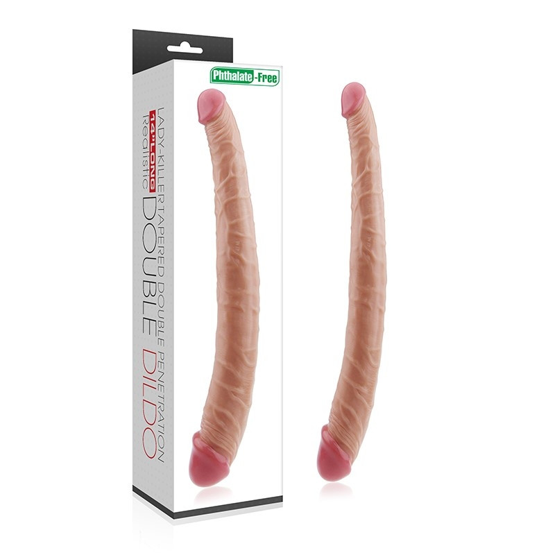 Dildo Dublu Lady-Killer Tapered Natural 36 cm, Nr. 2, Erotic24.ro