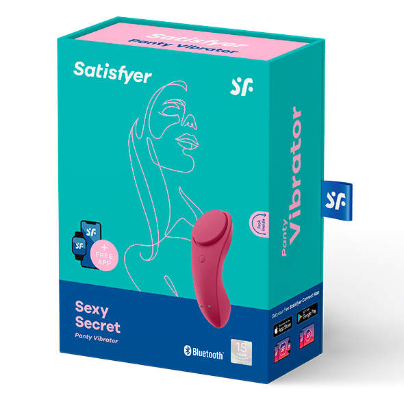 Vibrator pentru Bikini Sexy Secret Rosu Satisfyer Free App , Nr. 5, Erotic24.ro