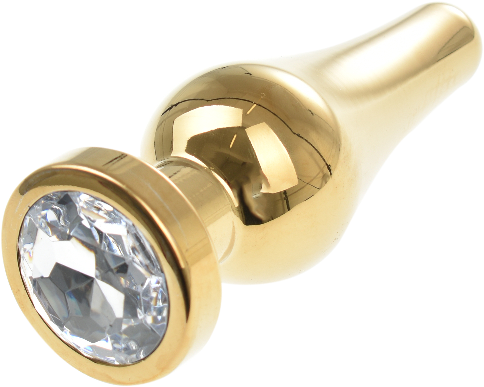 Dop Anal Emery Large Metalic Auriu Cristal Alb Passion Labs, #4, Erotic24.ro