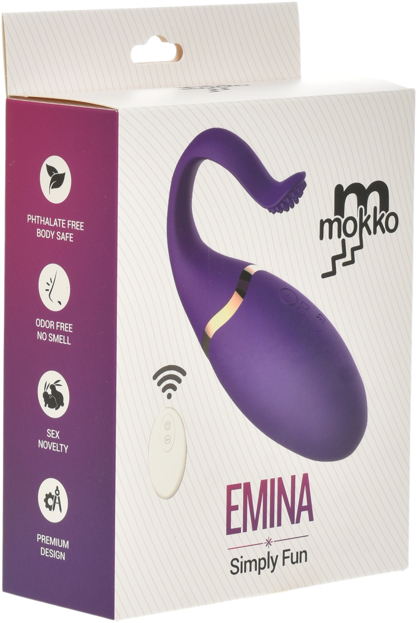 Ou Vibrator Emina Silicon Remote Control USB 10 Moduri Negru Mokko Toys, #4, Erotic24.ro
