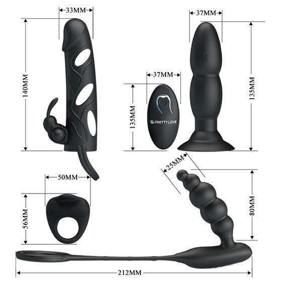 Set Master Hunter pentru Barbati Silicon Negru, #2, Erotic24.ro