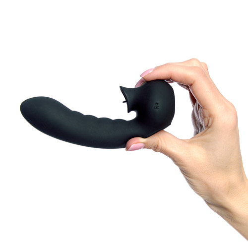 Vibrator pentru Deget Hobgoblin cu Stimulator Clitoris USB Negru, #3, Erotic24.ro