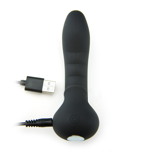 Vibrator pentru Deget Hobgoblin cu Stimulator Clitoris USB Negru, #5, Erotic24.ro