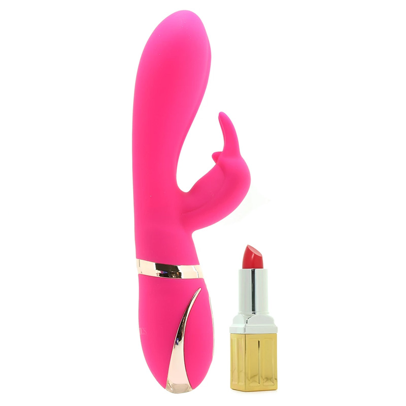 Vibrator Iepuras Ultra-Soft, 7 Moduri Vibratii, Silicon, USB, Roz, 22.7 cm, #4, Erotic24.ro