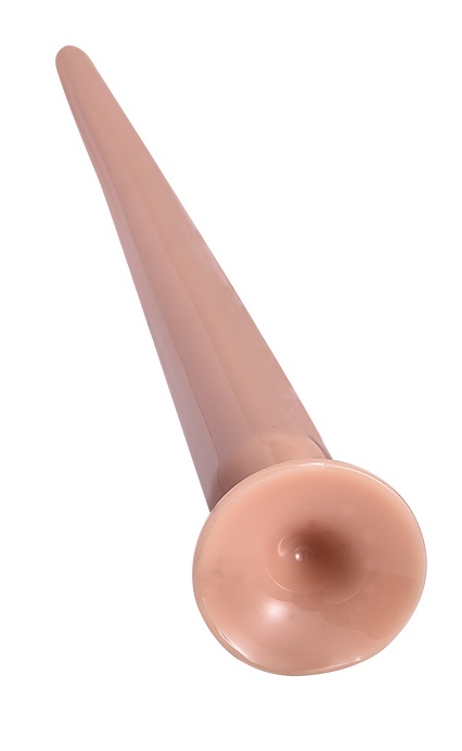 Dildo Deep Inside cu Ventuza, PVC, Natural, 34 cm, Nr. 2, Erotic24.ro