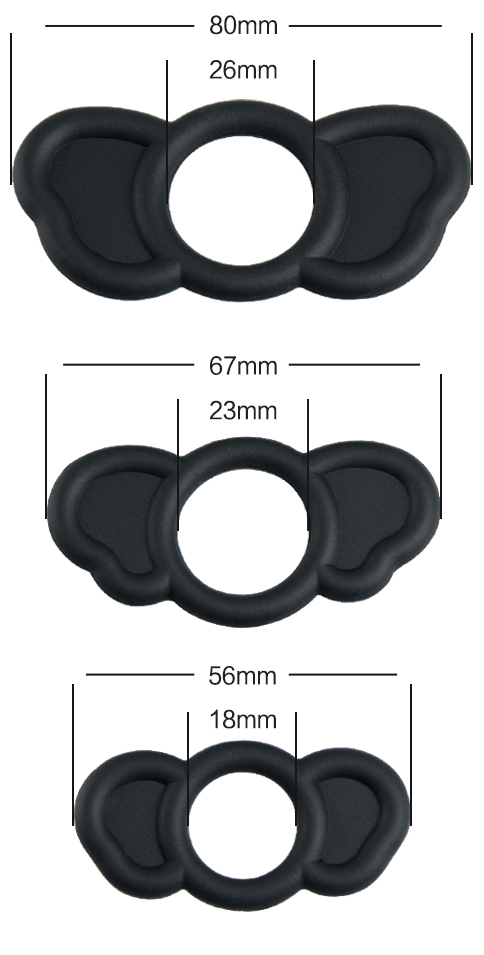 Set 3 Inele de Penis Elephant Silicon, #2, Erotic24.ro