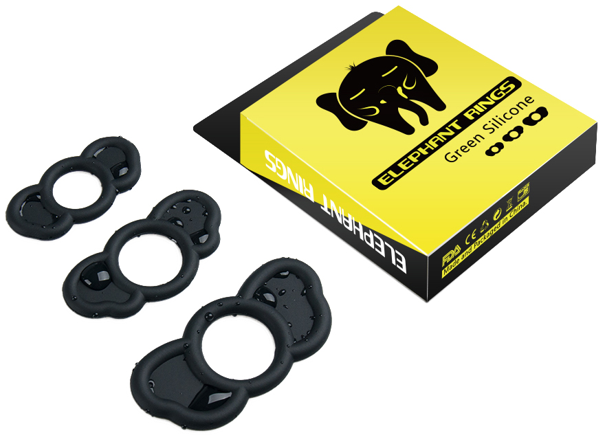 Set 3 Inele de Penis Elephant Silicon, #11, Erotic24.ro