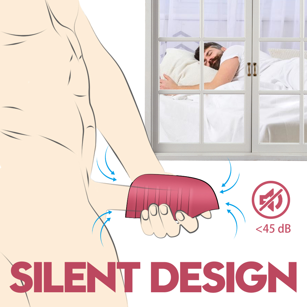 Masturbator Alden, 9 Moduri Vibratii, Silicon, USB, Rosu, 11.6 cm, Guilty Toys, Nr. 6, Erotic24.ro