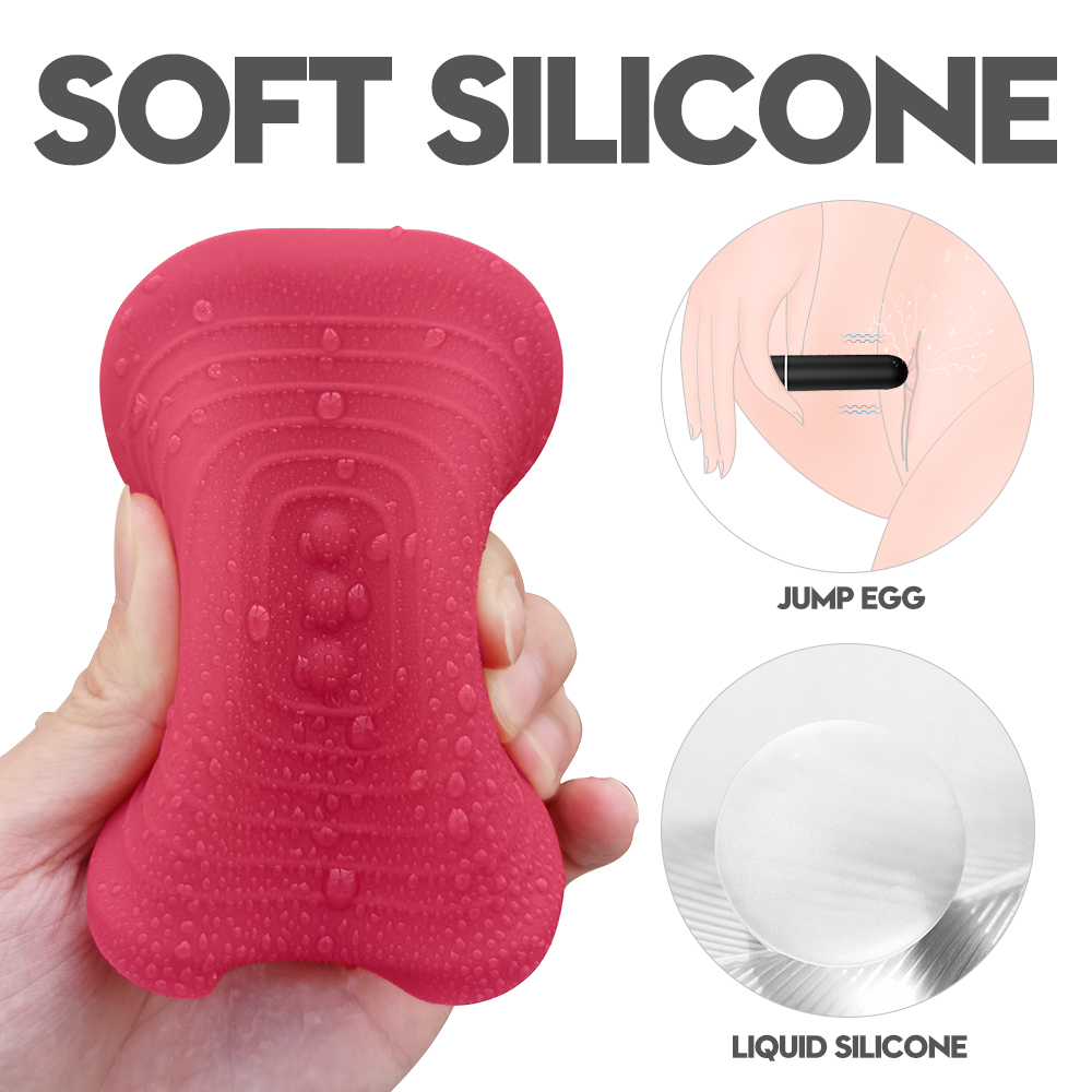 Masturbator Alden, 9 Moduri Vibratii, Silicon, USB, Rosu, 11.6 cm, Guilty Toys, Nr. 7, Erotic24.ro