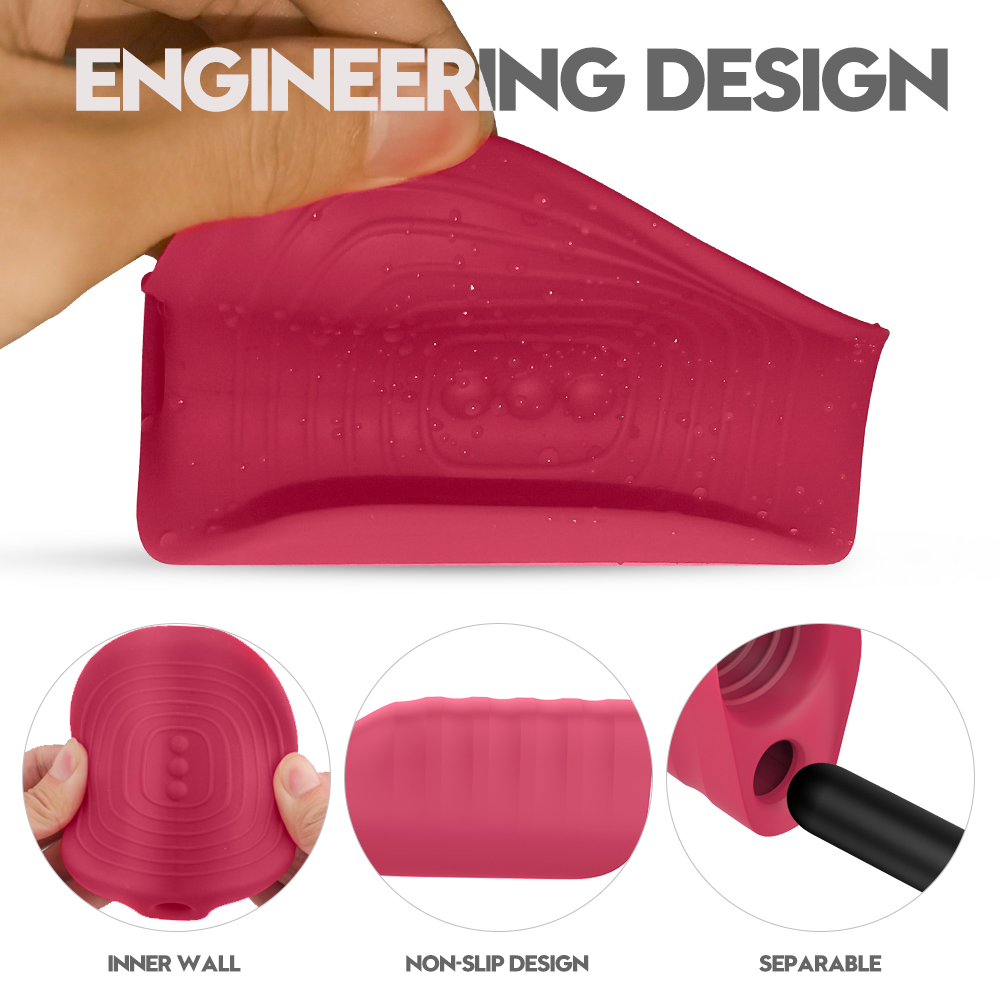 Masturbator Alden, 9 Moduri Vibratii, Silicon, USB, Rosu, 11.6 cm, Guilty Toys, Nr. 10, Erotic24.ro