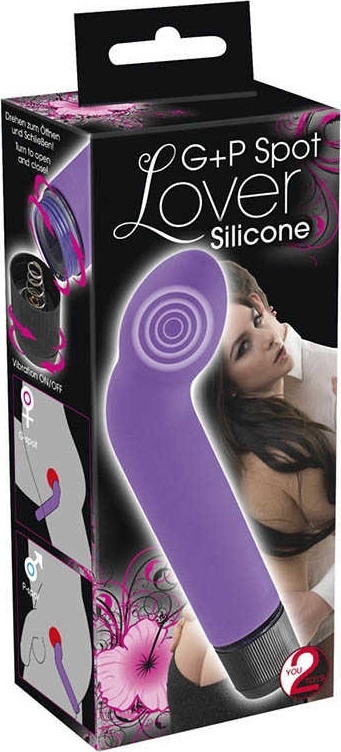 Vibrator Punctul G+P, Multispeed, Silicon, Mov, 16 cm, #4, Erotic24.ro