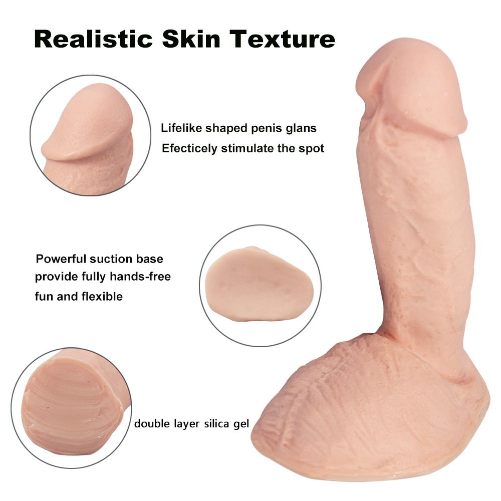 Dildo Realist Garry Ventuza Silicon Dubla Densitate Natural 17 cm Guilty Toys, #7, Erotic24.ro
