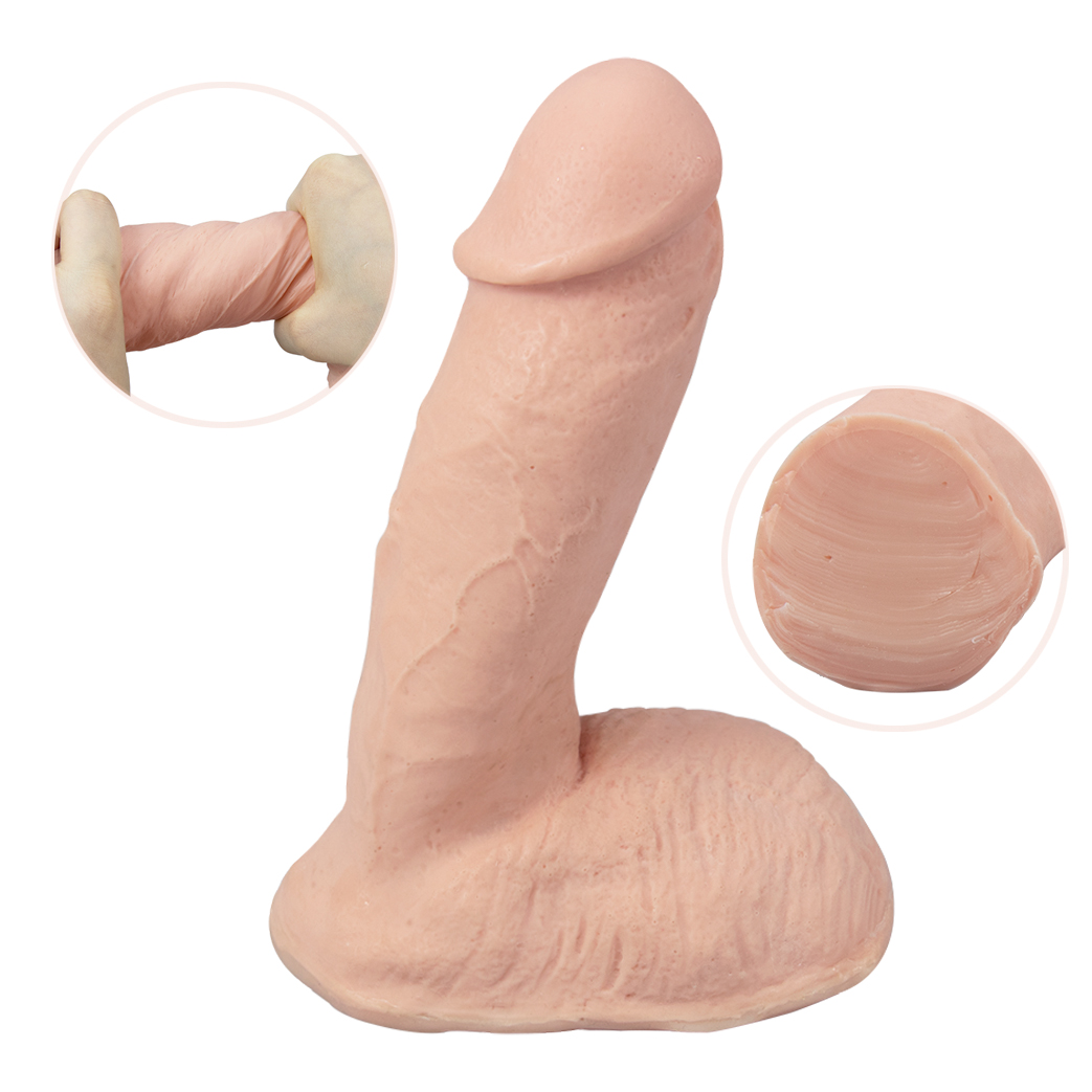 Dildo Realist Garry Ventuza Silicon Dubla Densitate Natural 17 cm Guilty Toys, #2, Erotic24.ro