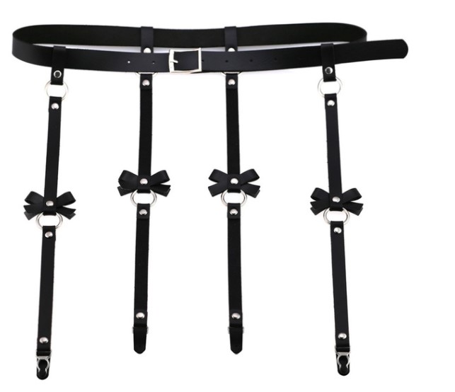 Sistem Harness Portjartier cu Fundite Piele Ecologica OS, #4, Erotic24.ro