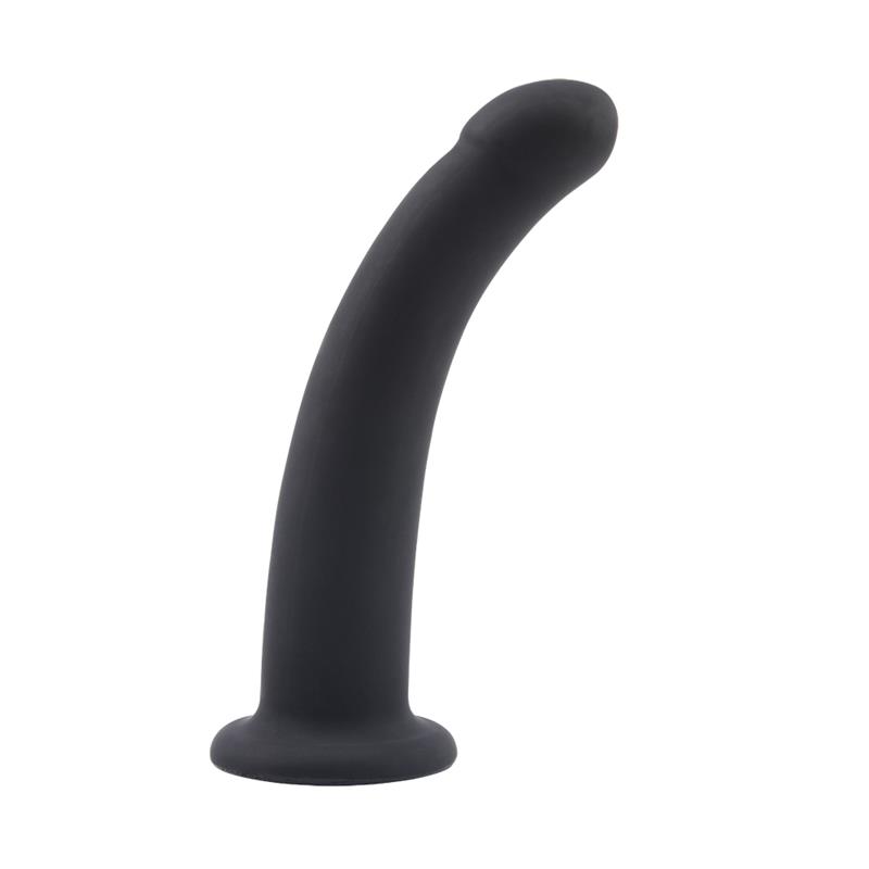 Strap On Bend Over Silicon Dildo Negru 17 cm, #4, Erotic24.ro