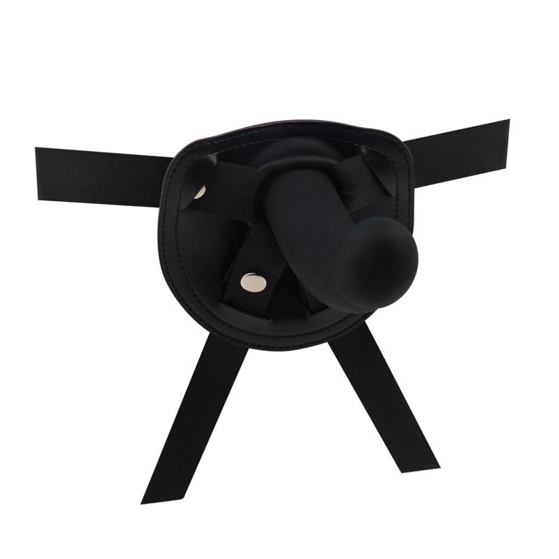 Strap On Bend Over Silicon Dildo Negru 17 cm, #2, Erotic24.ro