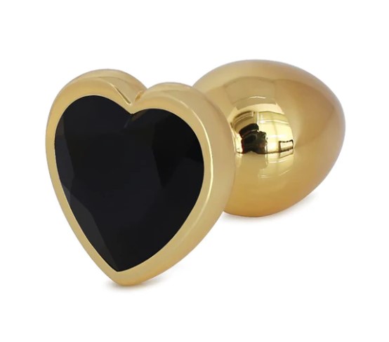 Dop Anal Hearty Buttplug, Medium, Auriu/Negru, Passion Labs