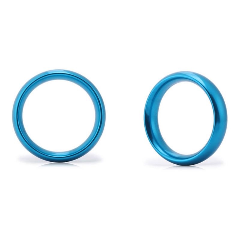 Inel de Penis Metalic Hercule Medium Albastru Passion Labs, Nr. 2, Erotic24.ro