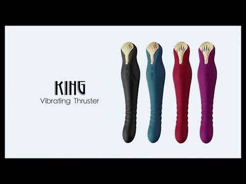 Vibrator King Thruster Bluetooth App Control Silicon Lichid Verde, Nr. 13, Erotic24.ro