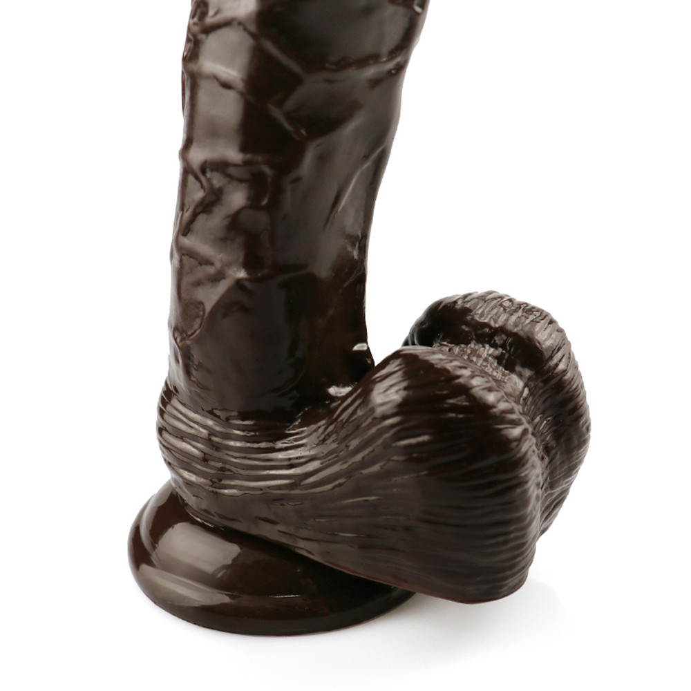 Dildo Realist cu Ventuza Racoon 25.5 cm Maro Mokko Toys, #10, Erotic24.ro