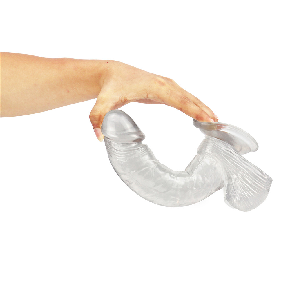 Dildo Realist cu Ventuza Racoon 25.5 cm Transparent Mokko Toys, #23, Erotic24.ro