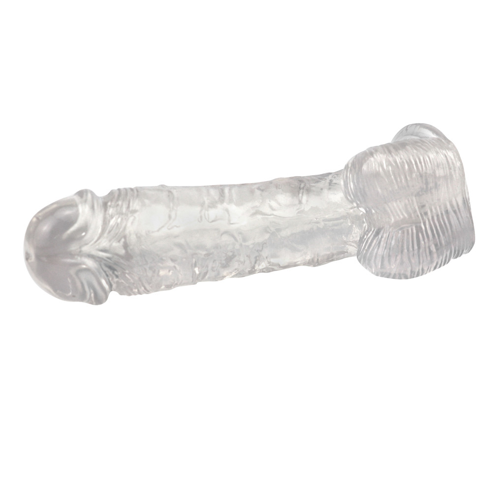 Dildo Realist cu Ventuza Racoon 25.5 cm Transparent Mokko Toys, #27, Erotic24.ro