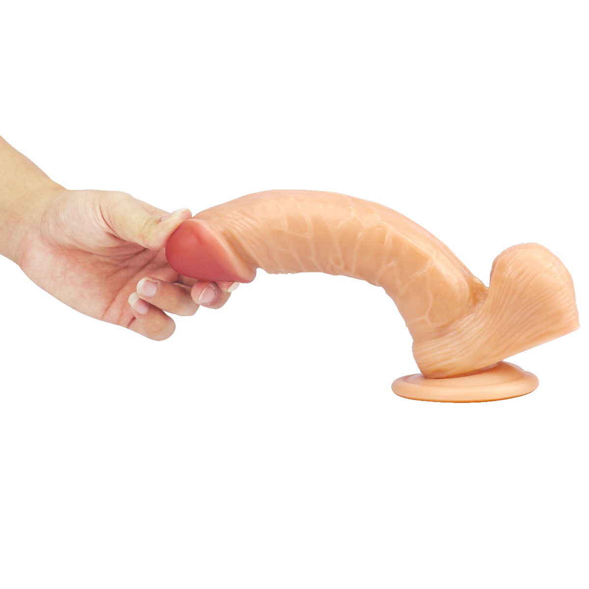 Dildo Realist cu Ventuza Racoon 25.5 cm Natural Mokko Toys, #8, Erotic24.ro