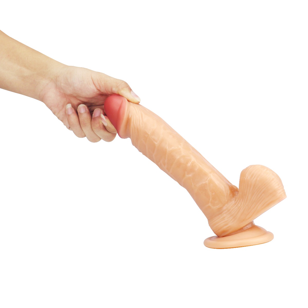 Dildo Realist cu Ventuza Racoon 25.5 cm Natural Mokko Toys, #9, Erotic24.ro