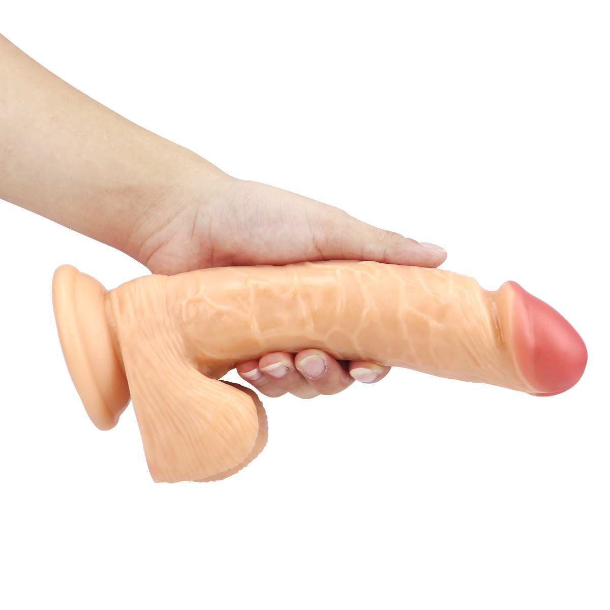 Dildo Realist cu Ventuza Racoon 25.5 cm Natural Mokko Toys, #14, Erotic24.ro