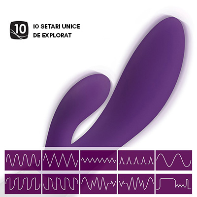 Vibrator Iepuras Lelo Ina Wave Plum, #9, Erotic24.ro