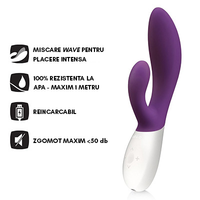 Vibrator Iepuras Lelo Ina Wave Plum, #7, Erotic24.ro