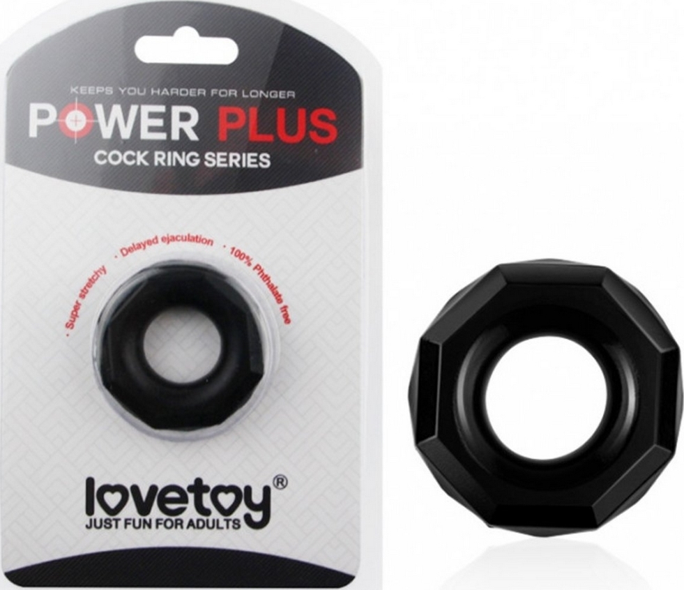 Inel erectie POWERPLUS 2 Negru, #2, Erotic24.ro