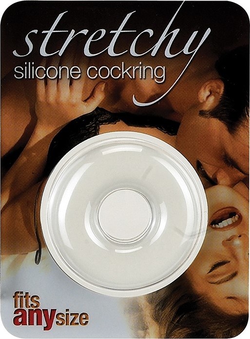 Inel pentru Penis Stretchy, TPE, Clear, #2, Erotic24.ro