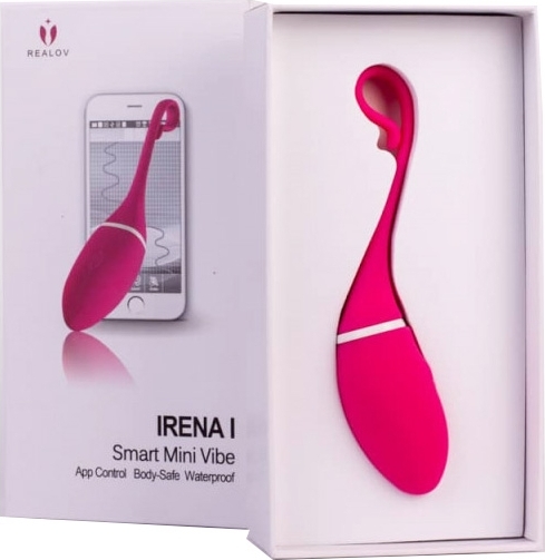 Vibrator Cuplu Realov Irena Smart, 10 Moduri Vibratii, Bluetooth, Free App, Silicon, USB, Roz, 16 cm, #2, Erotic24.ro