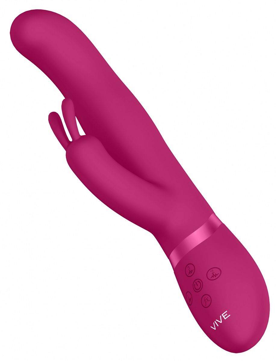 Vibrator Rabbit 3-in-1 Izara Rotating Beads Silicon Roz, #4, Erotic24.ro