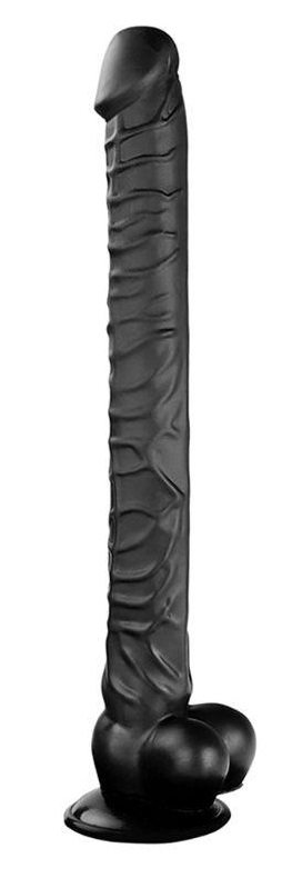 Dildo Realist Josue Extra Long Negru 41 cm Mokko Toys, Nr. 1, Erotic24.ro