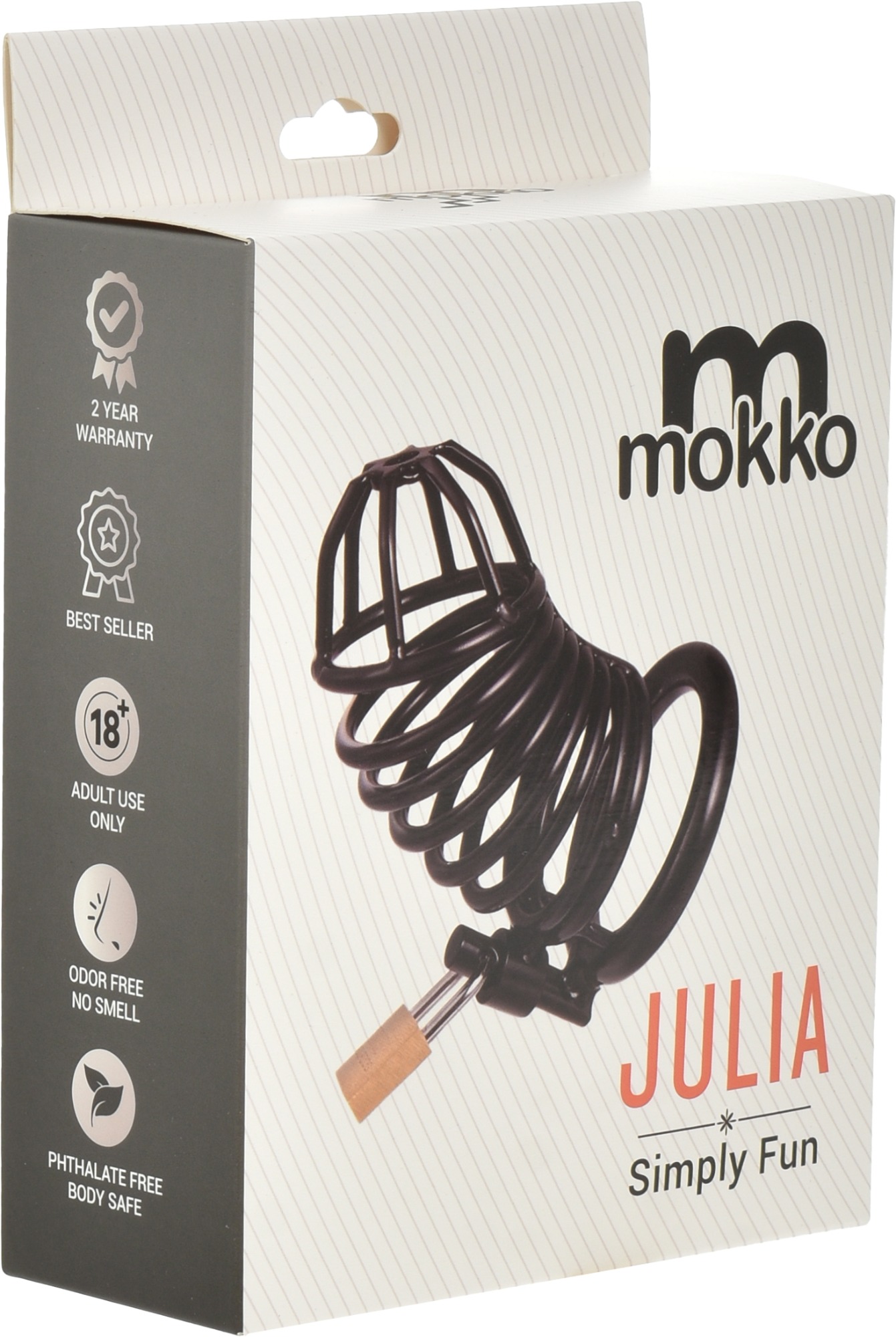 Dispozitiv de Castitate Julia Silver Mokko Toys, #8, Erotic24.ro