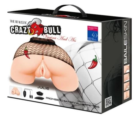Masturbator Julie Vagin&aAnus cu Vibratii Crazy Bull Natural , Nr. 6, Erotic24.ro