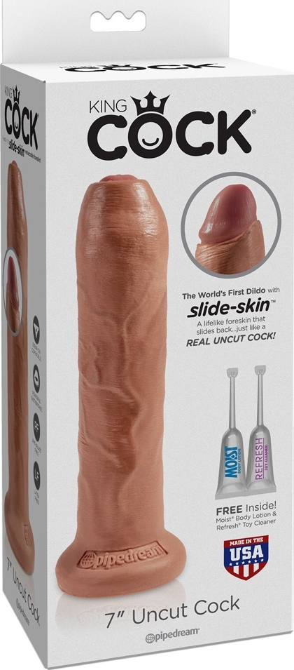 Dildo Uncut Mulatru 19 cm, #3, Erotic24.ro