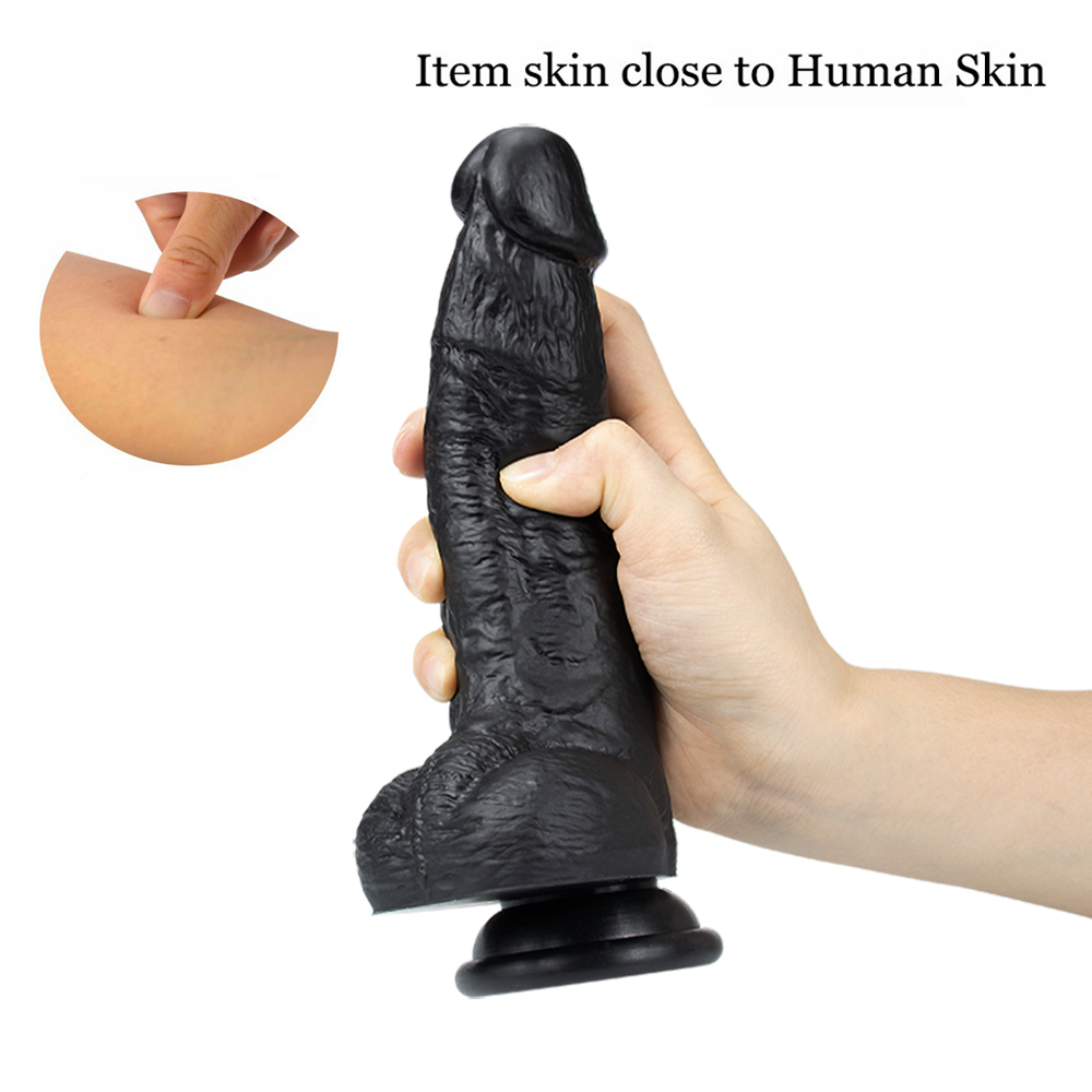 Dildo Realist Kujup Silicon Lichid Dubla Densitate Negru 20.5 cm Mokko Toys, #6, Erotic24.ro