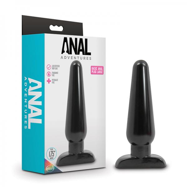 Dop Anal Basic Large Negru 16.5 cm, Nr. 2, Erotic24.ro