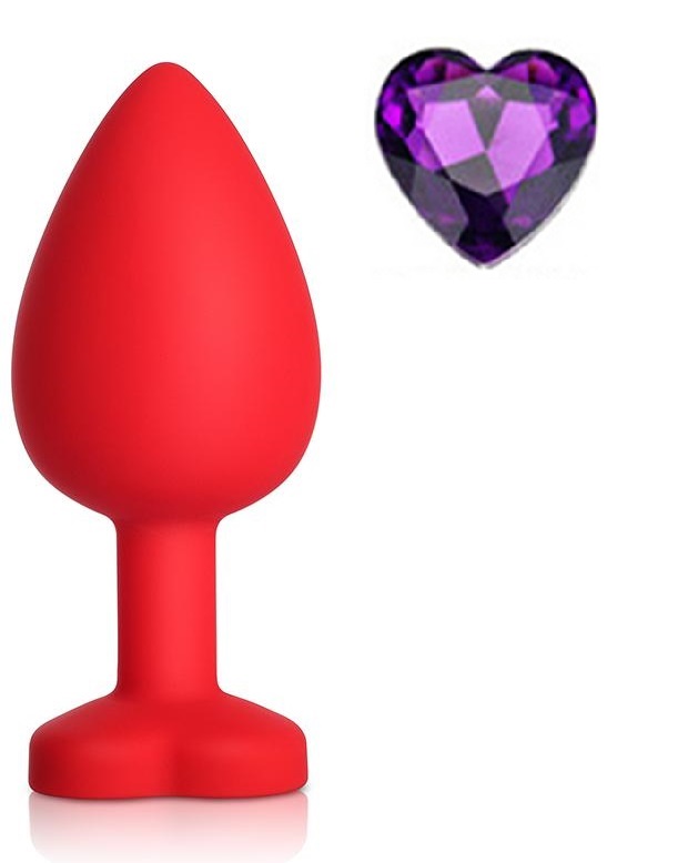 Dop Anal Brighty Large Silicon Rosu/Mov Mokko Toys, #1, Erotic24.ro