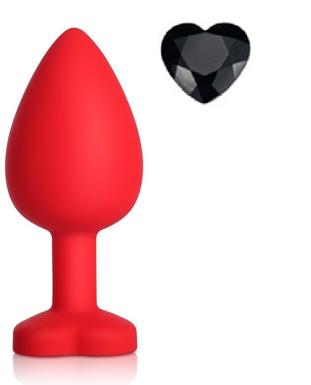 Dop Anal Brighty Large Silicon Rosu/Negru Mokko Toys, #1, Erotic24.ro