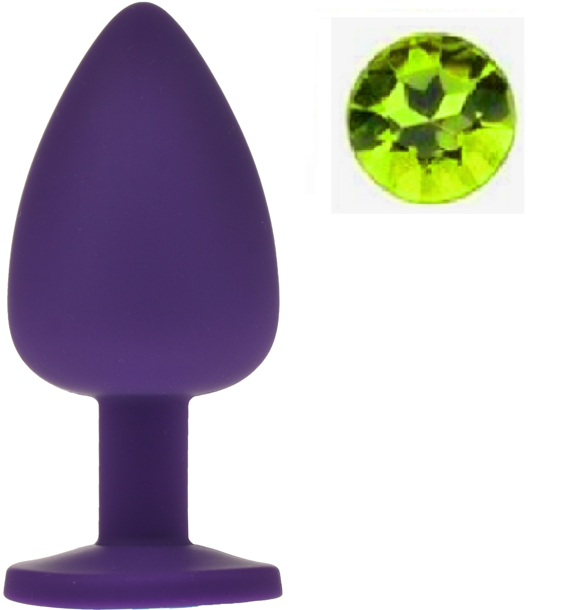 Dop Anal Silicone Buttplug Large Mov/Verde Guilty Toys, #1, Erotic24.ro