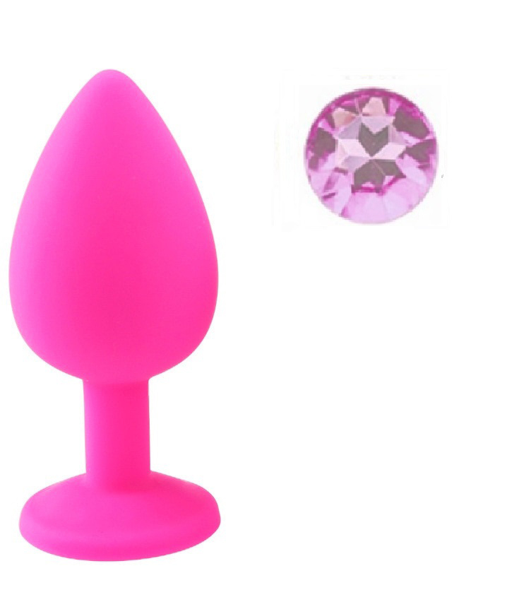 Dop Anal Silicone Buttplug Large Roz/Roz Deschis Guilty Toys, #1, Erotic24.ro