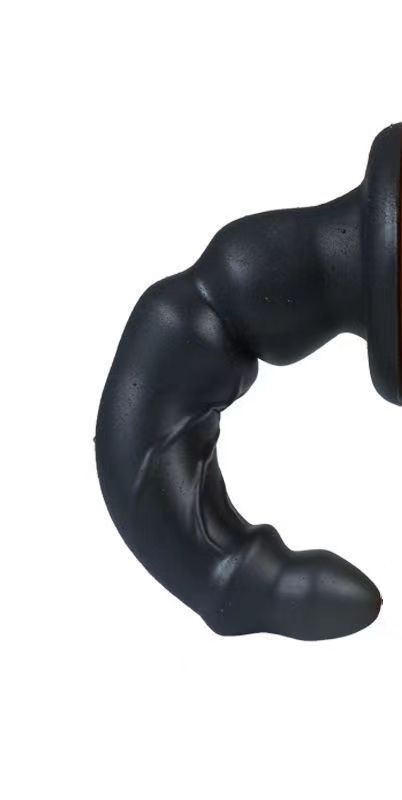 Dildo Lost cu Ventuza, Silicon Lichid, Negru, 23 cm, Passion Labs, #2, Erotic24.ro