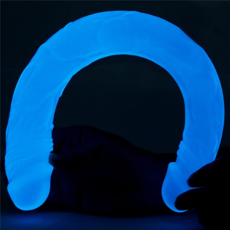 Dildo Dublu Lumino Play Glow in the Dark 40 cm, #2, Erotic24.ro