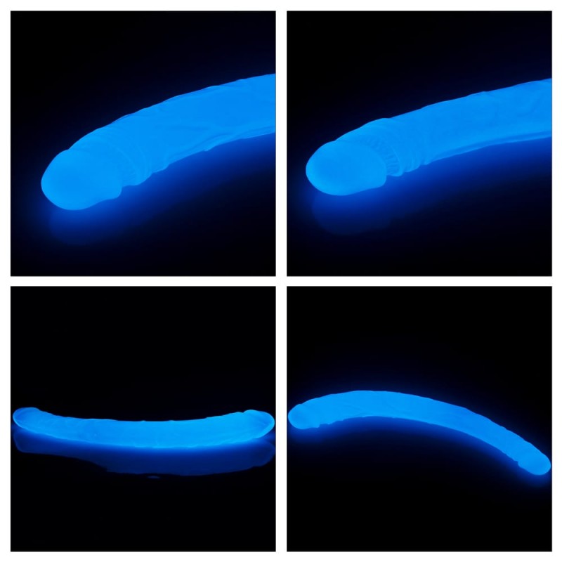 Dildo Dublu Lumino Play Glow in the Dark 40 cm, #3, Erotic24.ro