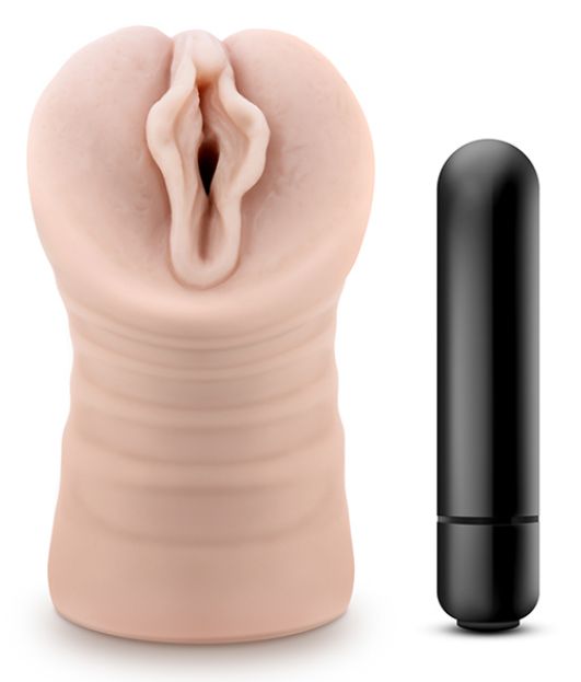 Masturbator Ashley Vanilla Pussy cu Glont Vibrator, #4, Erotic24.ro